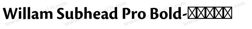 Willam Subhead Pro Bold字体转换